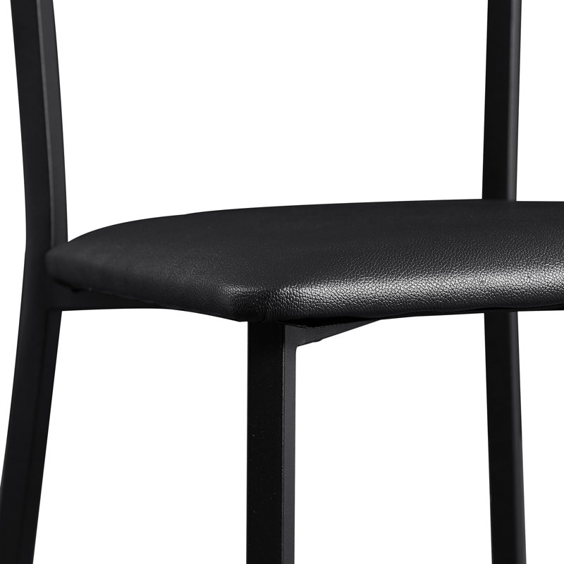 Ebern Designs Drewann Black Dining Chair with Upholstered Wayfair